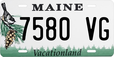 ME license plate 7580VG