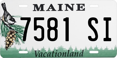 ME license plate 7581SI
