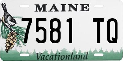 ME license plate 7581TQ
