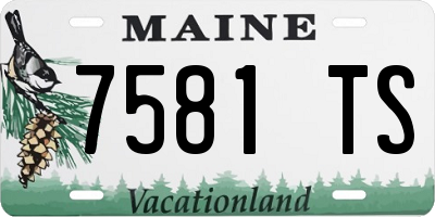 ME license plate 7581TS