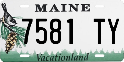 ME license plate 7581TY