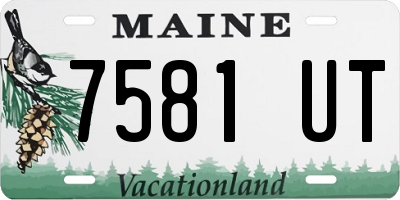 ME license plate 7581UT