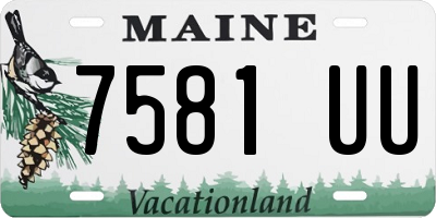 ME license plate 7581UU