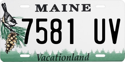 ME license plate 7581UV