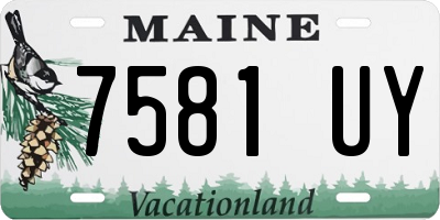 ME license plate 7581UY