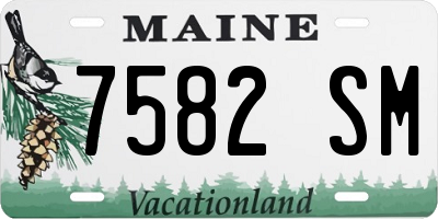 ME license plate 7582SM