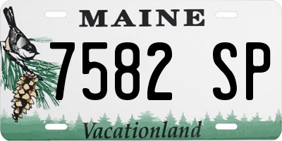 ME license plate 7582SP