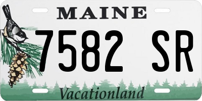 ME license plate 7582SR