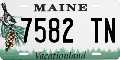 ME license plate 7582TN