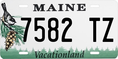 ME license plate 7582TZ