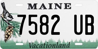ME license plate 7582UB