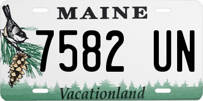 ME license plate 7582UN