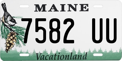 ME license plate 7582UU