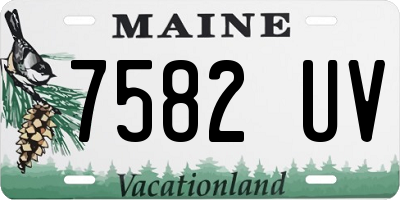 ME license plate 7582UV
