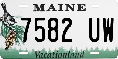 ME license plate 7582UW