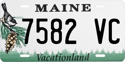 ME license plate 7582VC