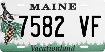 ME license plate 7582VF