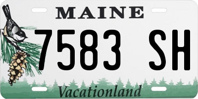 ME license plate 7583SH