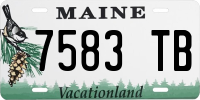 ME license plate 7583TB