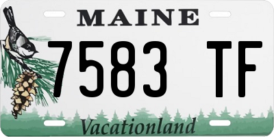 ME license plate 7583TF