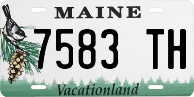 ME license plate 7583TH