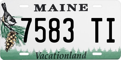 ME license plate 7583TI