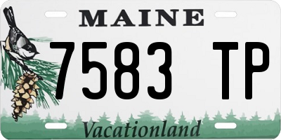 ME license plate 7583TP