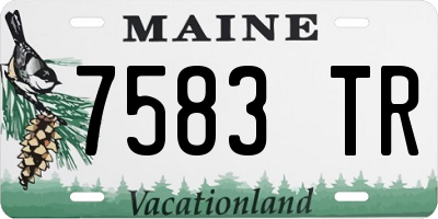 ME license plate 7583TR