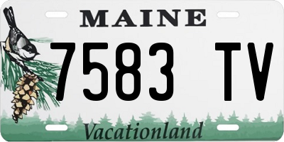 ME license plate 7583TV