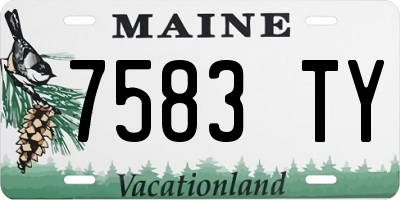 ME license plate 7583TY