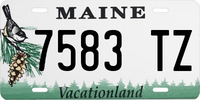 ME license plate 7583TZ