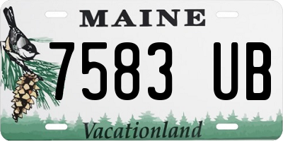 ME license plate 7583UB