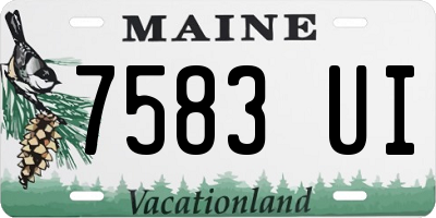 ME license plate 7583UI