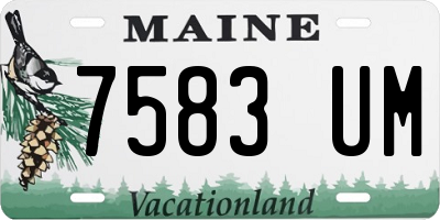 ME license plate 7583UM