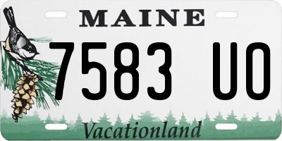 ME license plate 7583UO