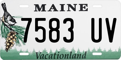 ME license plate 7583UV