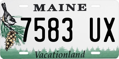 ME license plate 7583UX