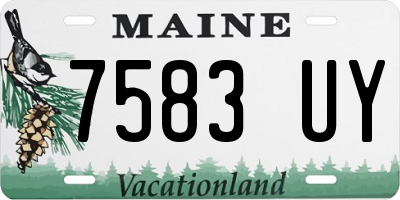 ME license plate 7583UY