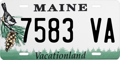 ME license plate 7583VA