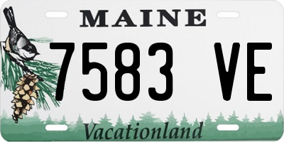 ME license plate 7583VE