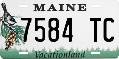 ME license plate 7584TC