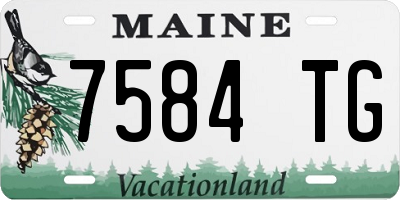 ME license plate 7584TG