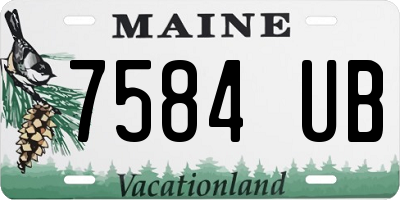 ME license plate 7584UB