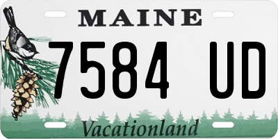 ME license plate 7584UD