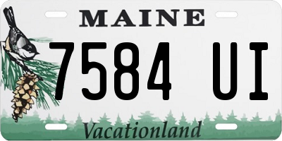ME license plate 7584UI