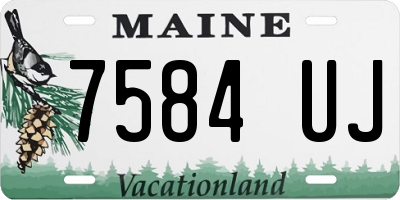 ME license plate 7584UJ