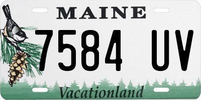 ME license plate 7584UV