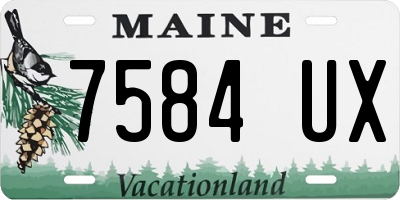ME license plate 7584UX