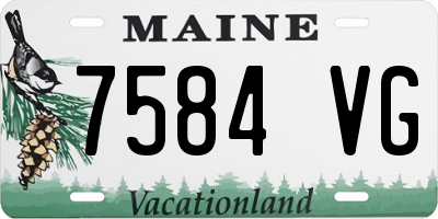 ME license plate 7584VG