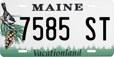 ME license plate 7585ST